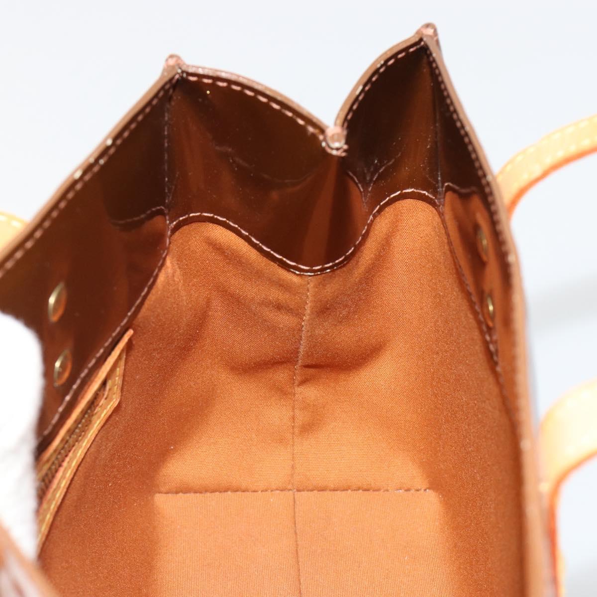 LOUIS VUITTON Monogram Vernis Reade PM Hand Bag Bronze M91146 LV Auth BA13463