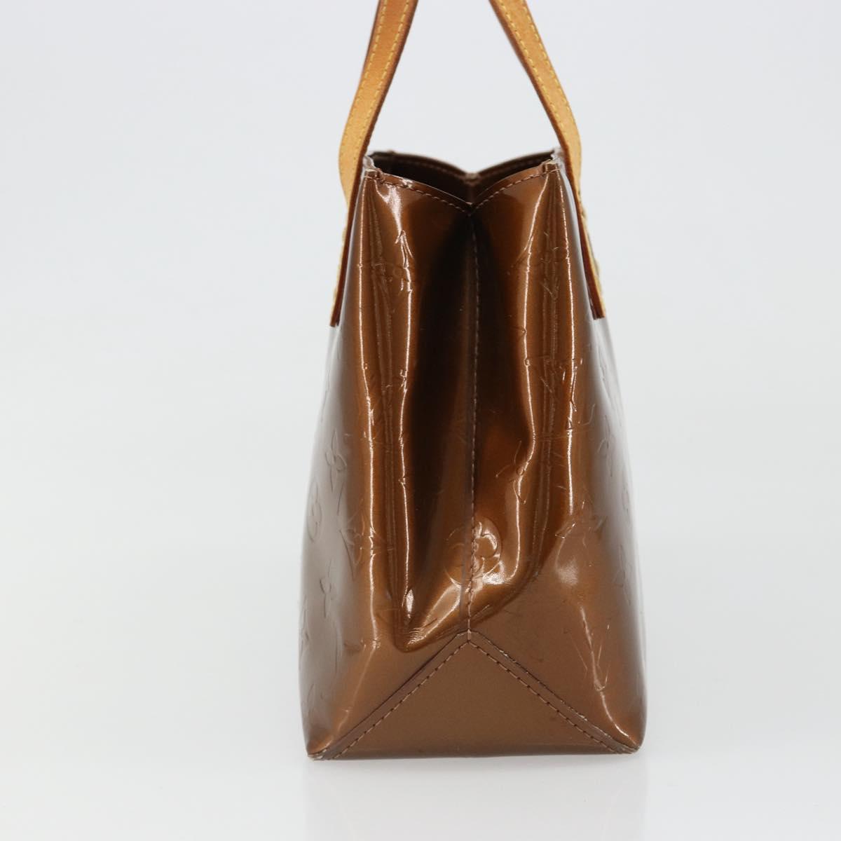 LOUIS VUITTON Monogram Vernis Reade PM Hand Bag Bronze M91146 LV Auth BA13463
