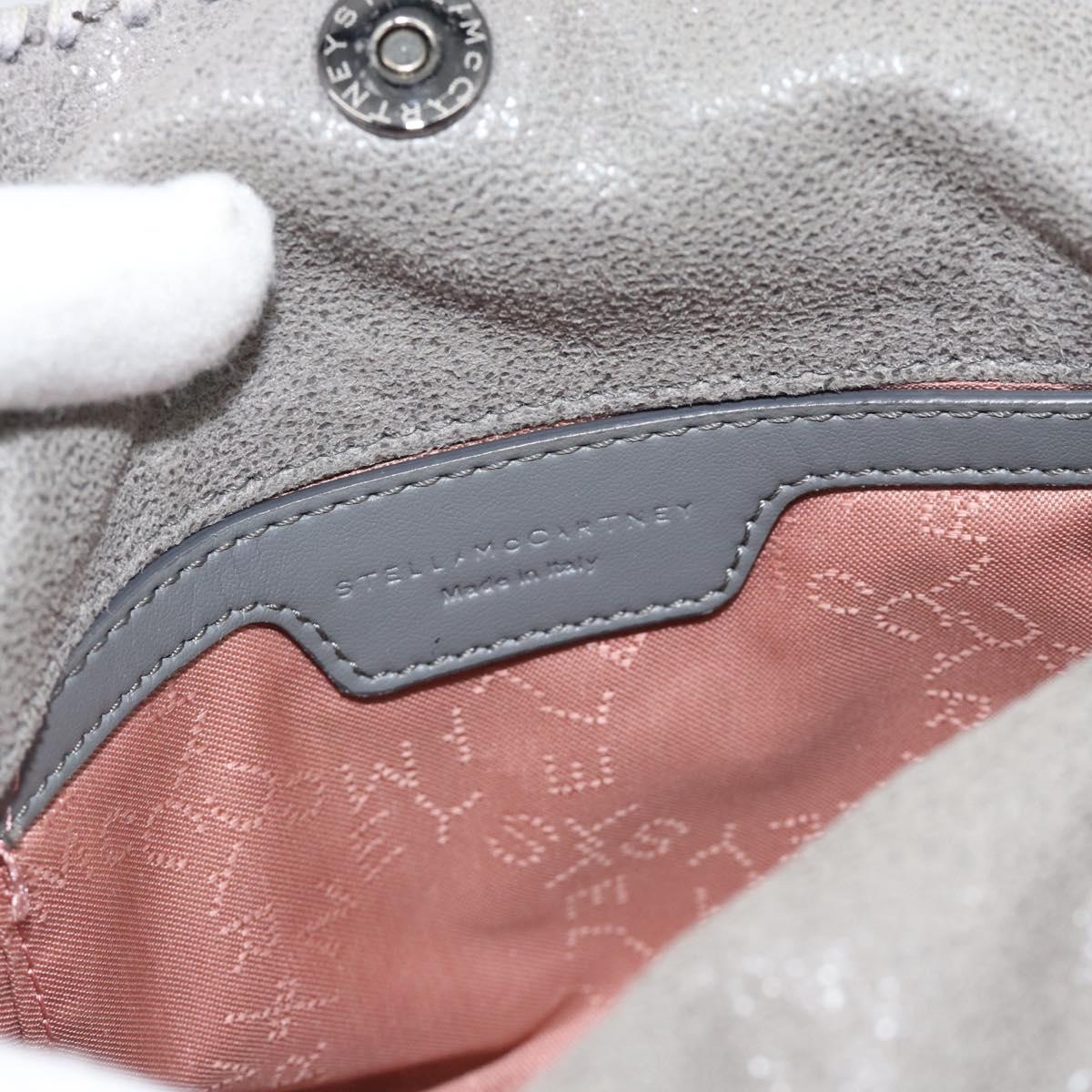 Stella MacCartney Falabella Bag Suede 2way Gray Silver 495150 Auth BA13479A