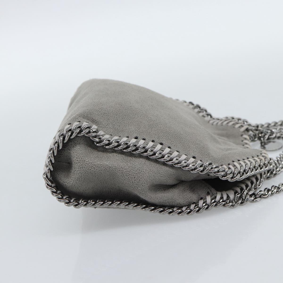Stella MacCartney Falabella Bag Suede 2way Gray Silver 495150 Auth BA13479A