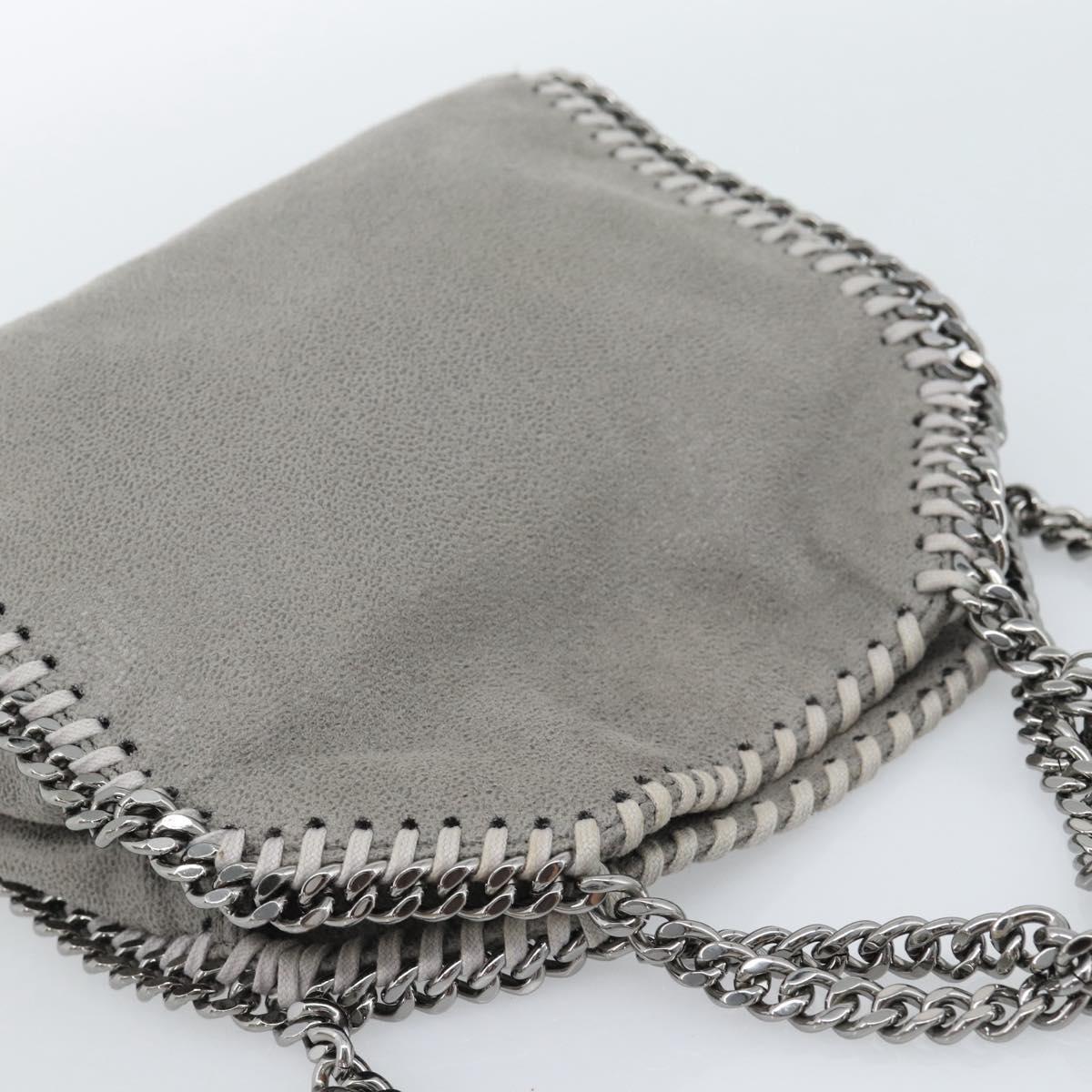 Stella MacCartney Falabella Bag Suede 2way Gray Silver 495150 Auth BA13479A