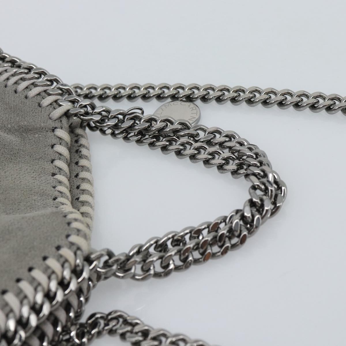 Stella MacCartney Falabella Bag Suede 2way Gray Silver 495150 Auth BA13479A