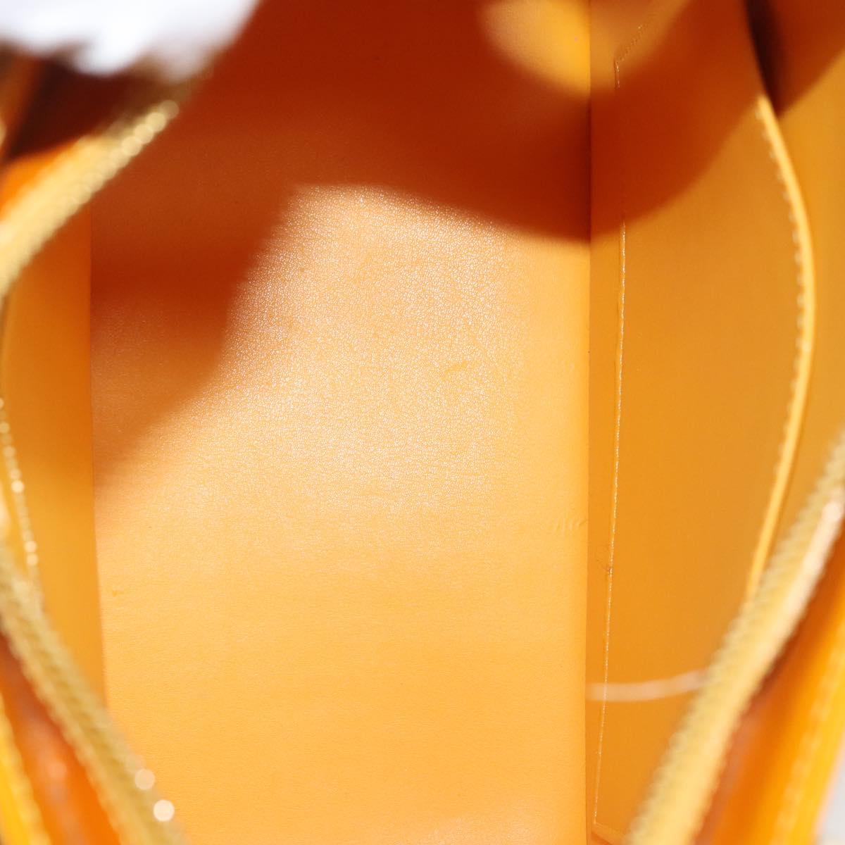 LOUIS VUITTON Monogram Vernis Houston Hand Bag Jaune M91121 LV Auth BA1348