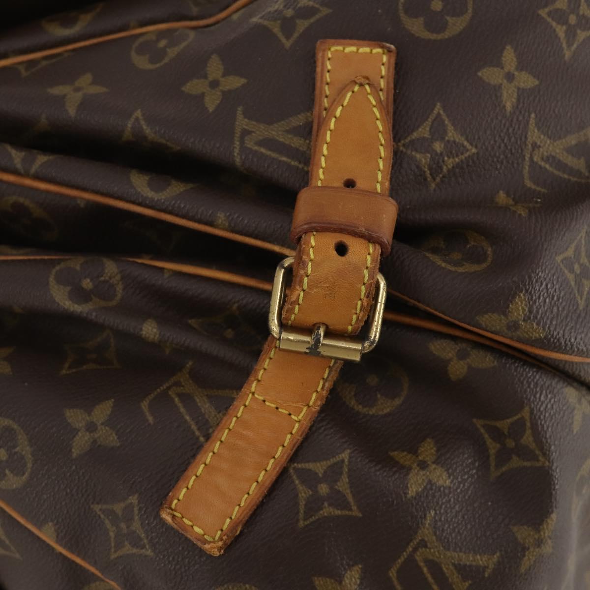 LOUIS VUITTON Monogram Saumur 35 Shoulder Bag M42254 LV Auth BA13483