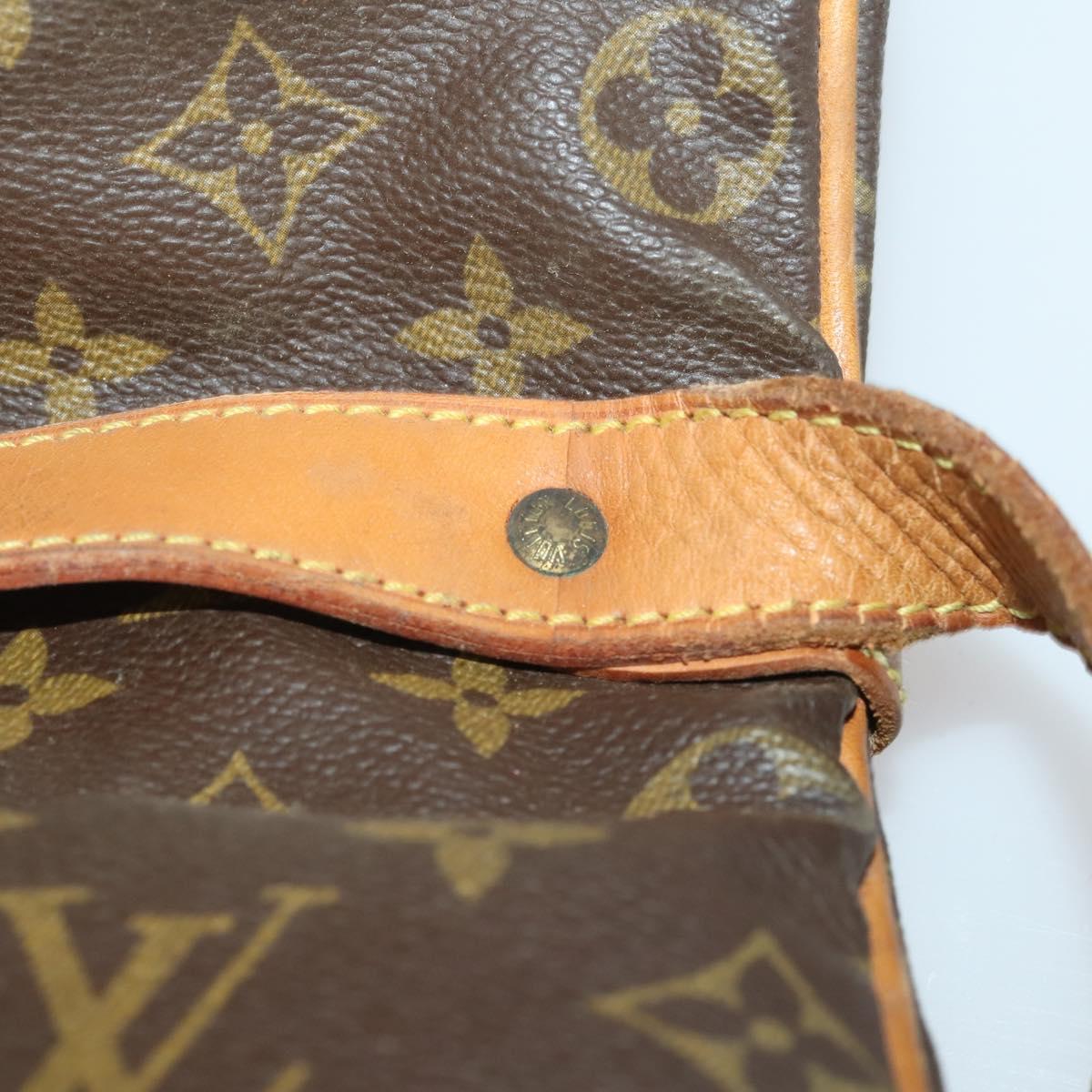 LOUIS VUITTON Monogram Saumur 35 Shoulder Bag M42254 LV Auth BA13483