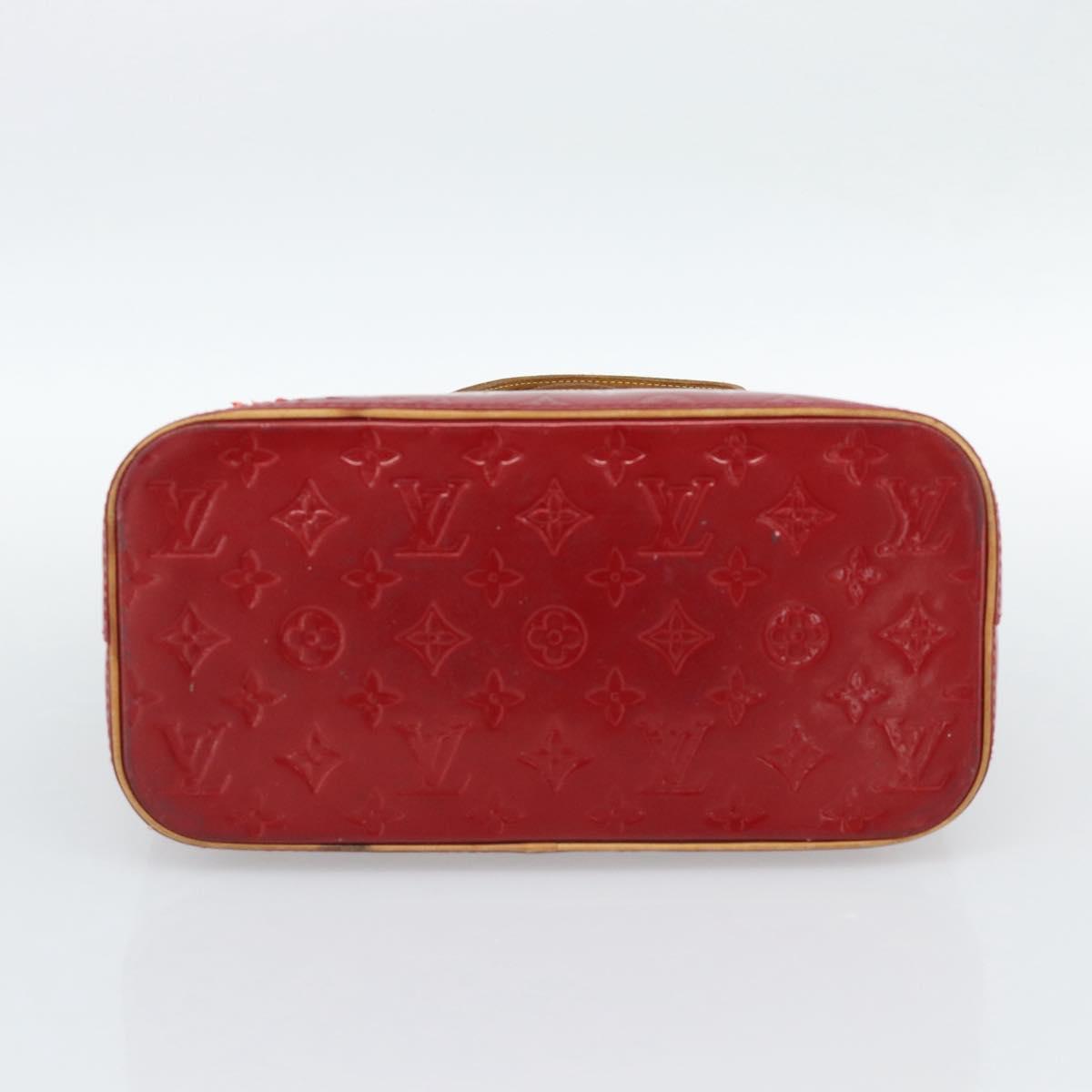LOUIS VUITTON Monogram Vernis Houston Hand Bag Pomme D'amour M91385 Auth BA13484