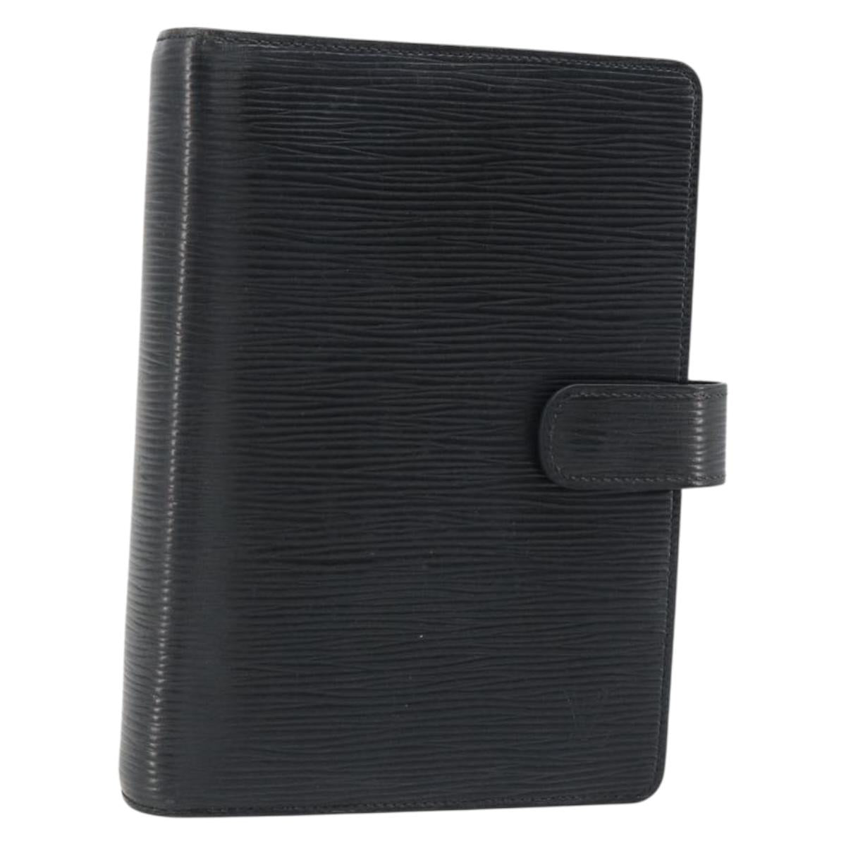 LOUIS VUITTON Epi Agenda MM Day Planner Cover Black R20042 LV Auth BA13491