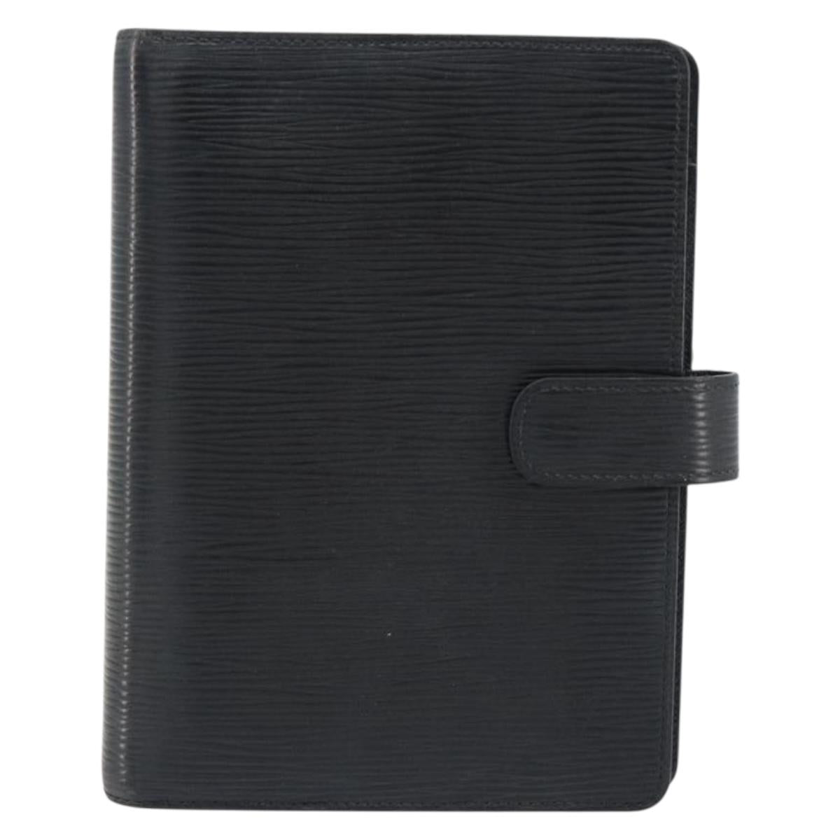 LOUIS VUITTON Epi Agenda MM Day Planner Cover Black R20042 LV Auth BA13491