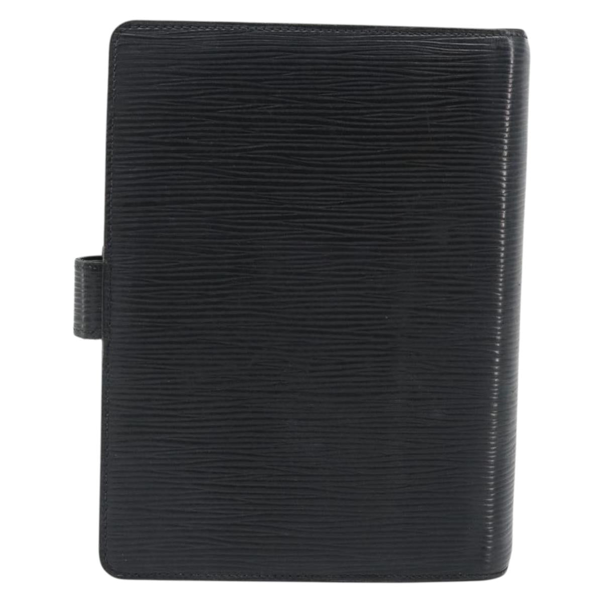 LOUIS VUITTON Epi Agenda MM Day Planner Cover Black R20042 LV Auth BA13491