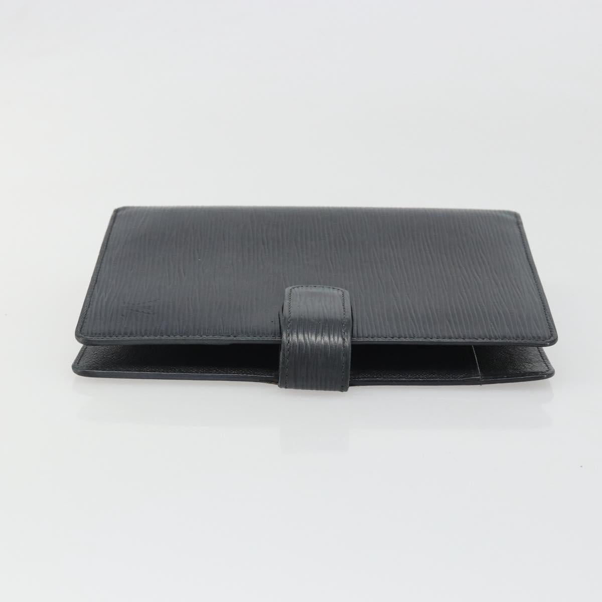LOUIS VUITTON Epi Agenda MM Day Planner Cover Black R20042 LV Auth BA13491