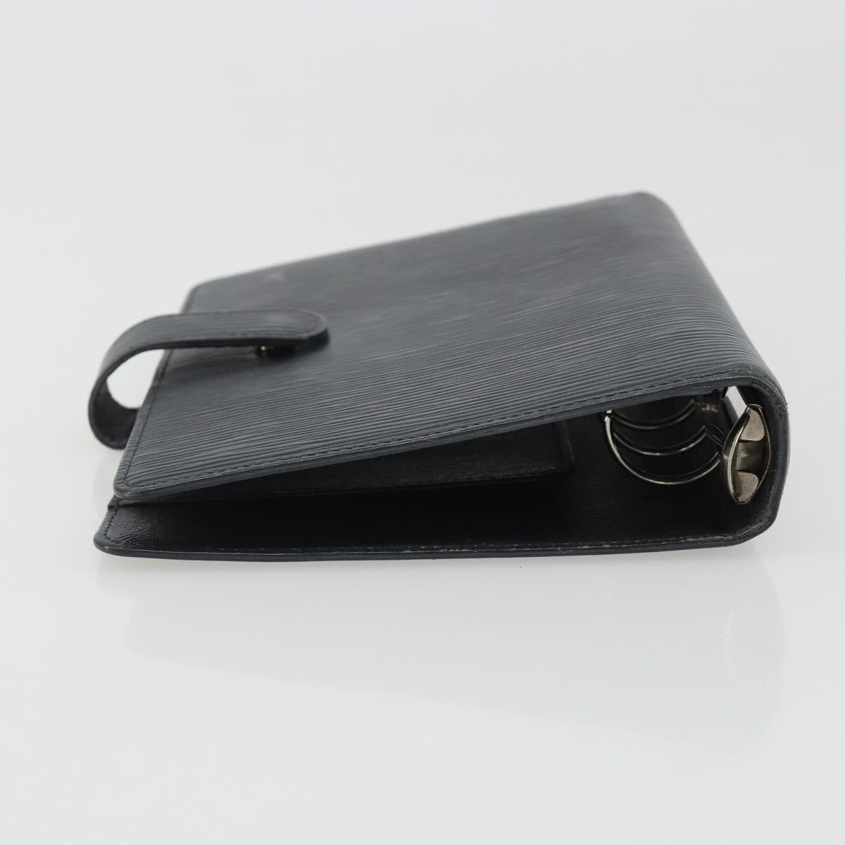 LOUIS VUITTON Epi Agenda MM Day Planner Cover Black R20042 LV Auth BA13491