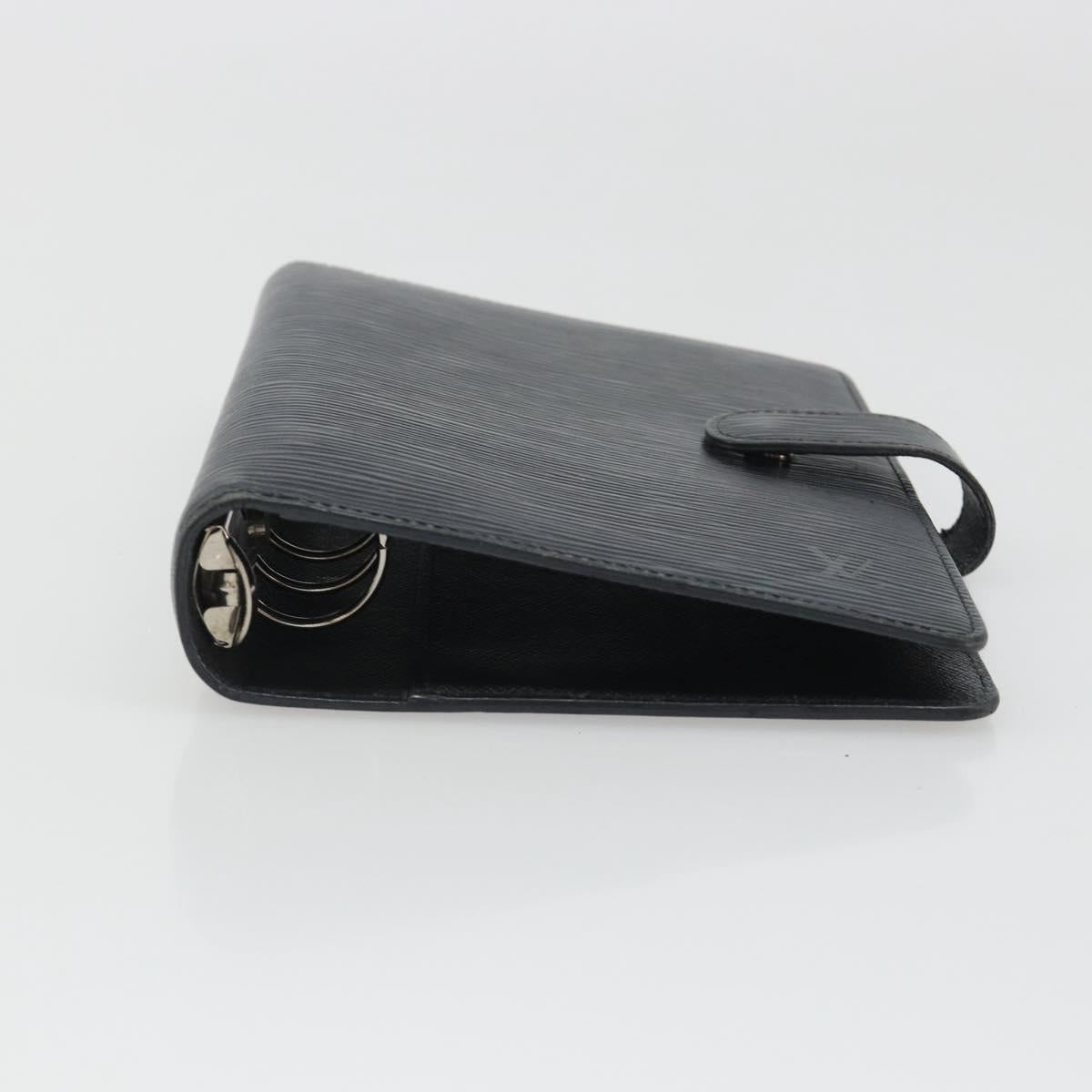 LOUIS VUITTON Epi Agenda MM Day Planner Cover Black R20042 LV Auth BA13491