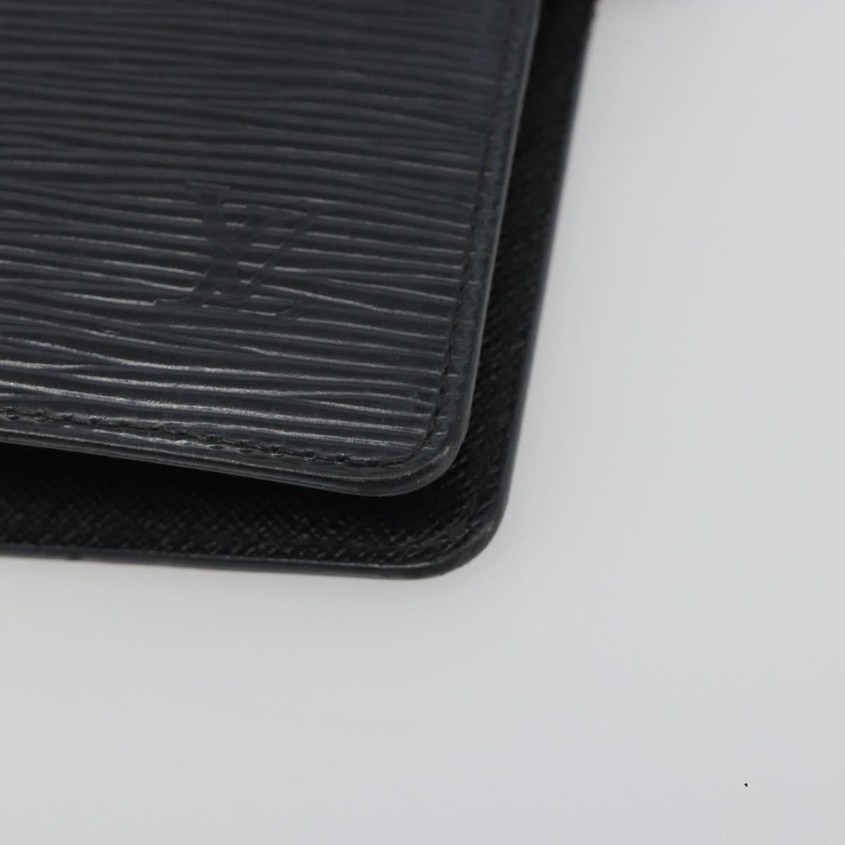 LOUIS VUITTON Epi Agenda MM Day Planner Cover Black R20042 LV Auth BA13491