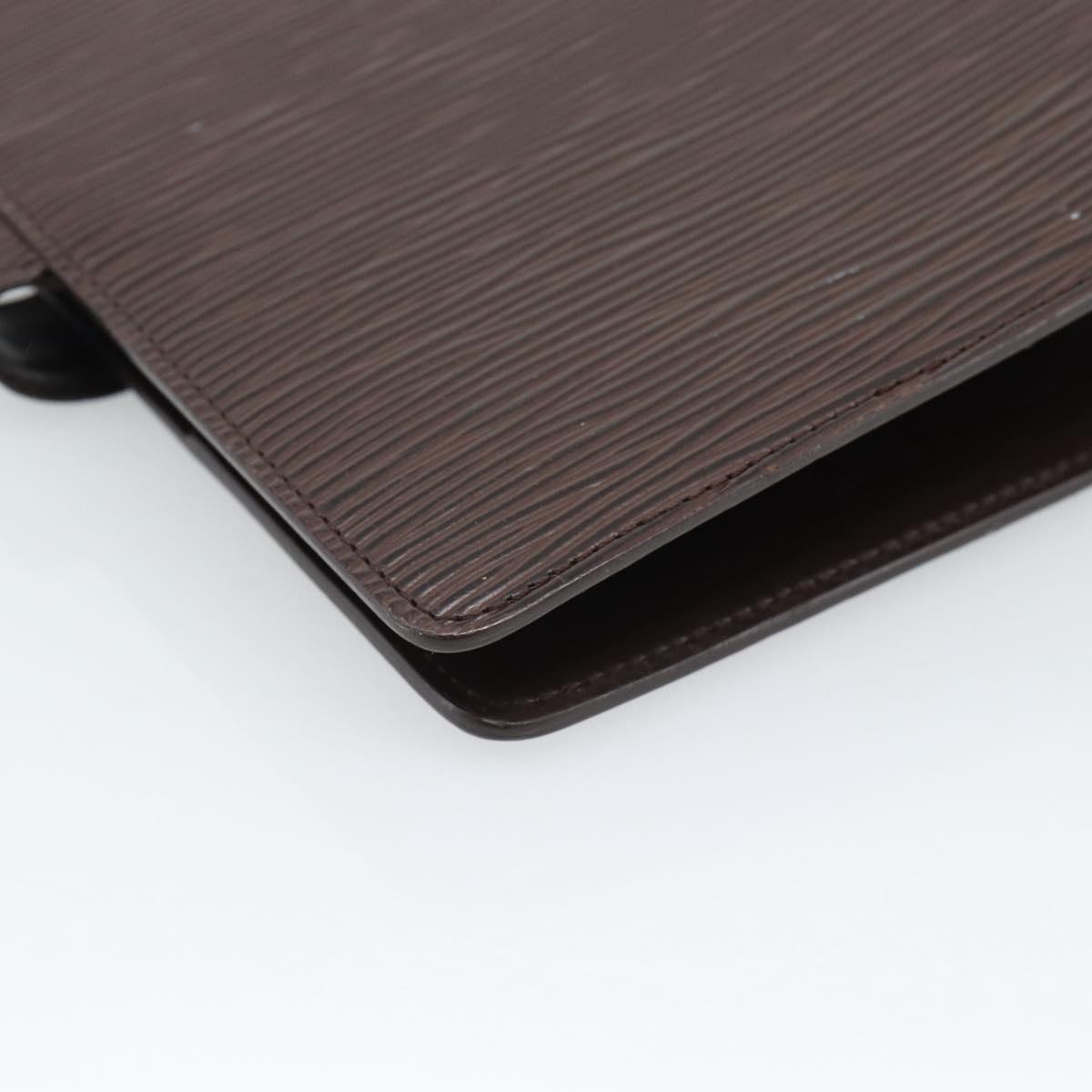 LOUIS VUITTON Epi Agenda MM Day Planner Cover Mocha R2004D LV Auth BA13492