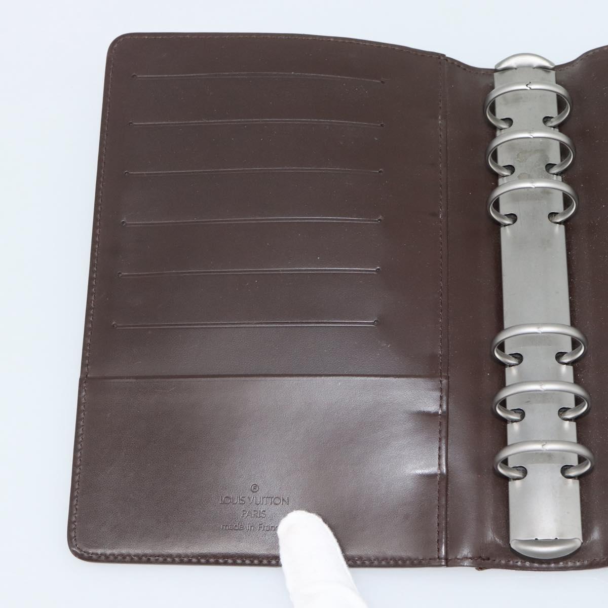 LOUIS VUITTON Epi Agenda MM Day Planner Cover Mocha R2004D LV Auth BA13492