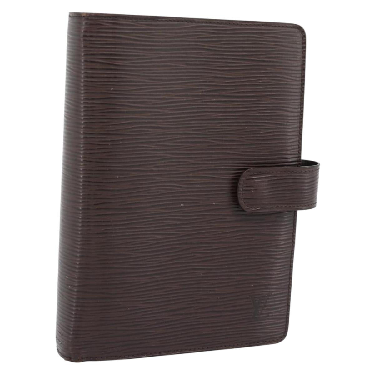 LOUIS VUITTON Epi Agenda MM Day Planner Cover Mocha R2004D LV Auth BA13492