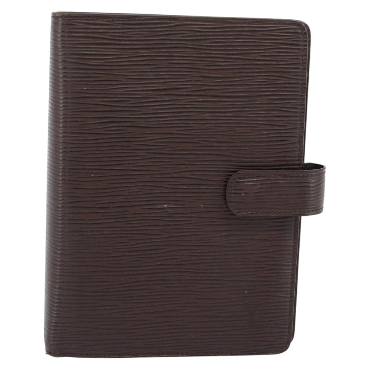 LOUIS VUITTON Epi Agenda MM Day Planner Cover Mocha R2004D LV Auth BA13492