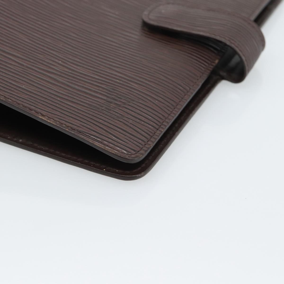 LOUIS VUITTON Epi Agenda MM Day Planner Cover Mocha R2004D LV Auth BA13492