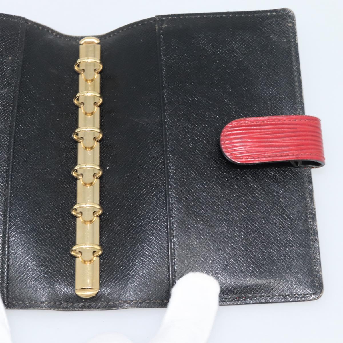 LOUIS VUITTON Epi Agenda PM Day Planner Cover Red R20057 LV Auth BA13493
