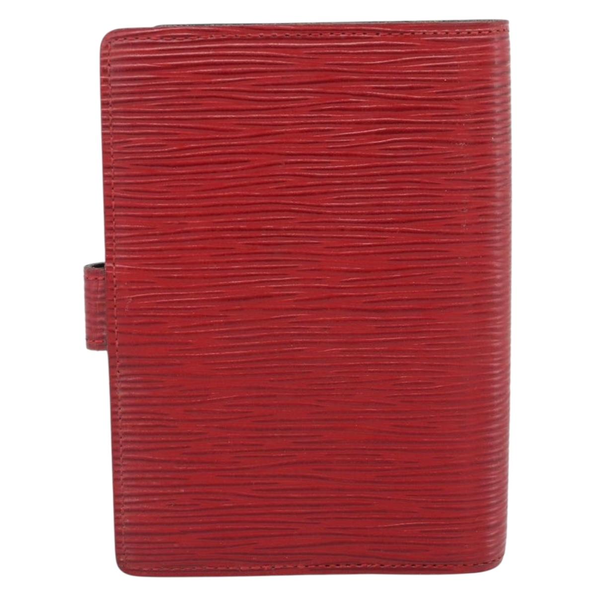 LOUIS VUITTON Epi Agenda PM Day Planner Cover Red R20057 LV Auth BA13493