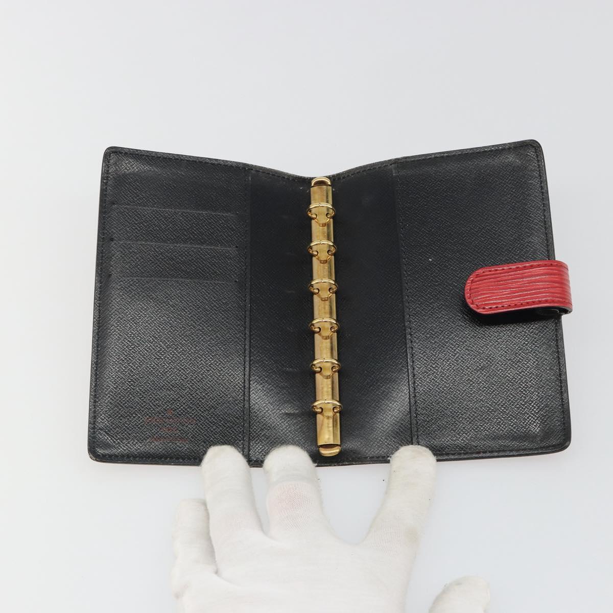LOUIS VUITTON Epi Agenda PM Day Planner Cover Red R20057 LV Auth BA13494