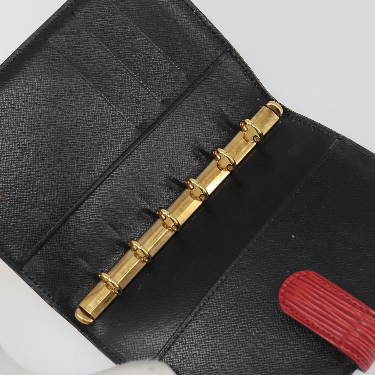 LOUIS VUITTON Epi Agenda PM Day Planner Cover Red R20057 LV Auth BA13494