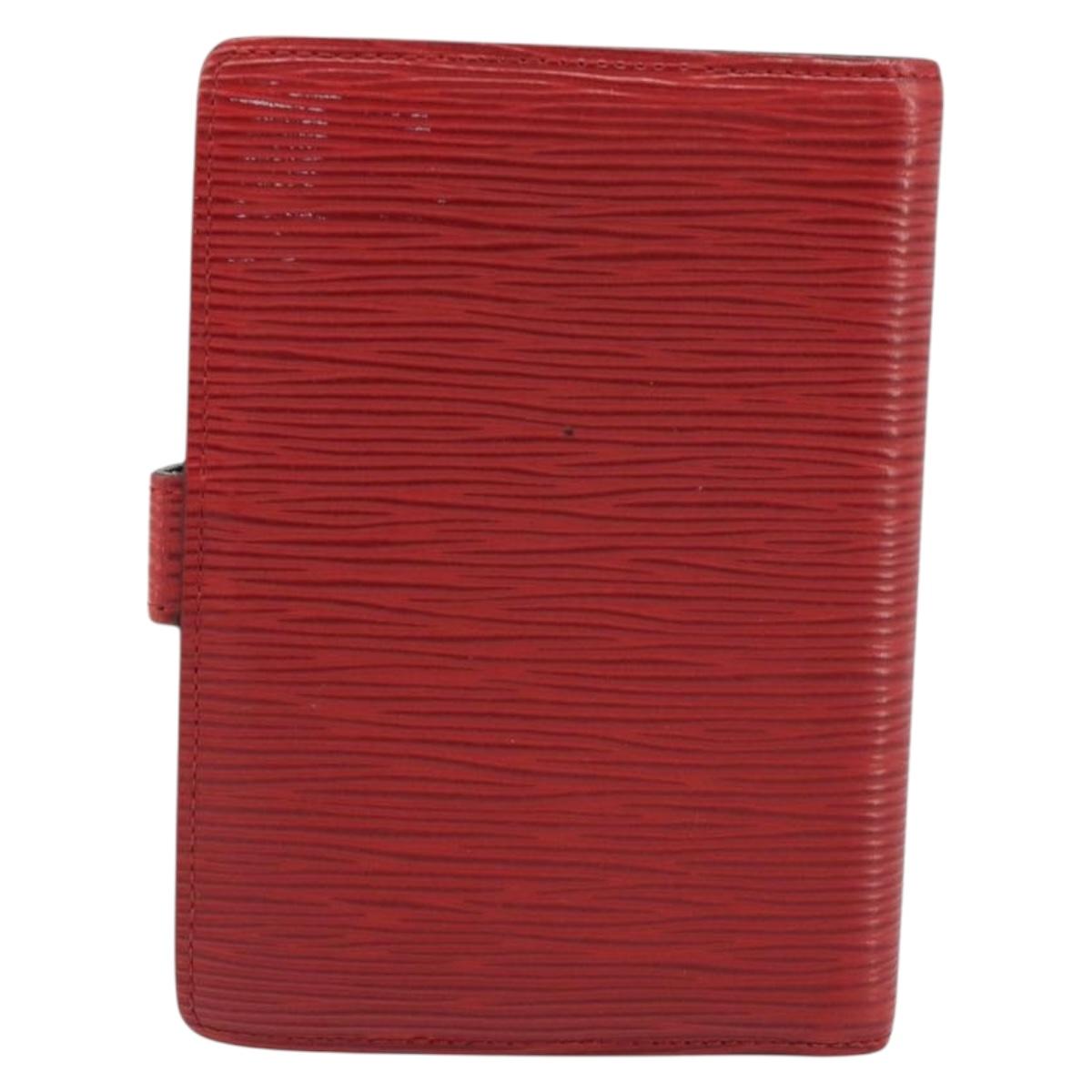 LOUIS VUITTON Epi Agenda PM Day Planner Cover Red R20057 LV Auth BA13494