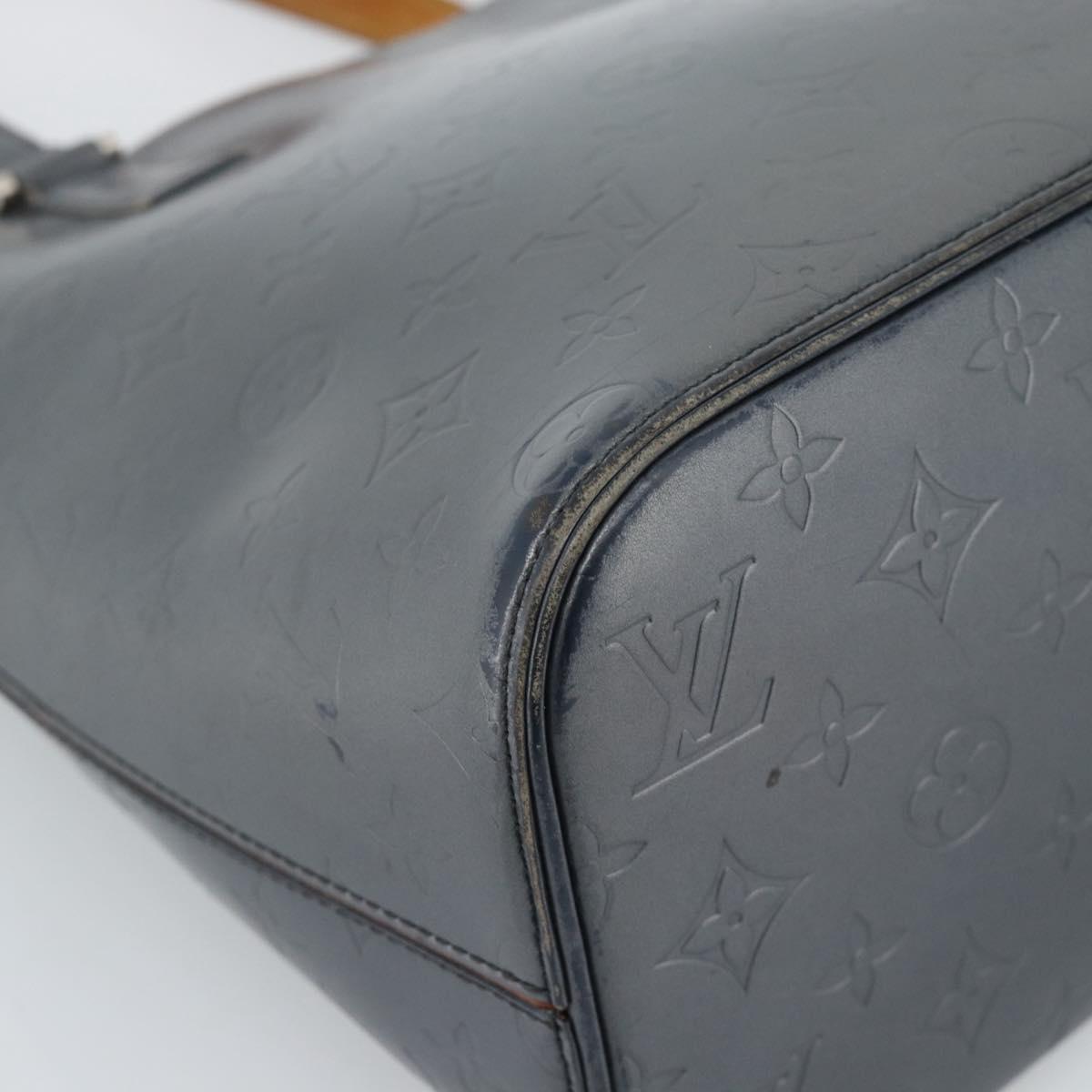 LOUIS VUITTON Monogram Mat Stockton Tote Bag Noir M55112 LV Auth BA13502