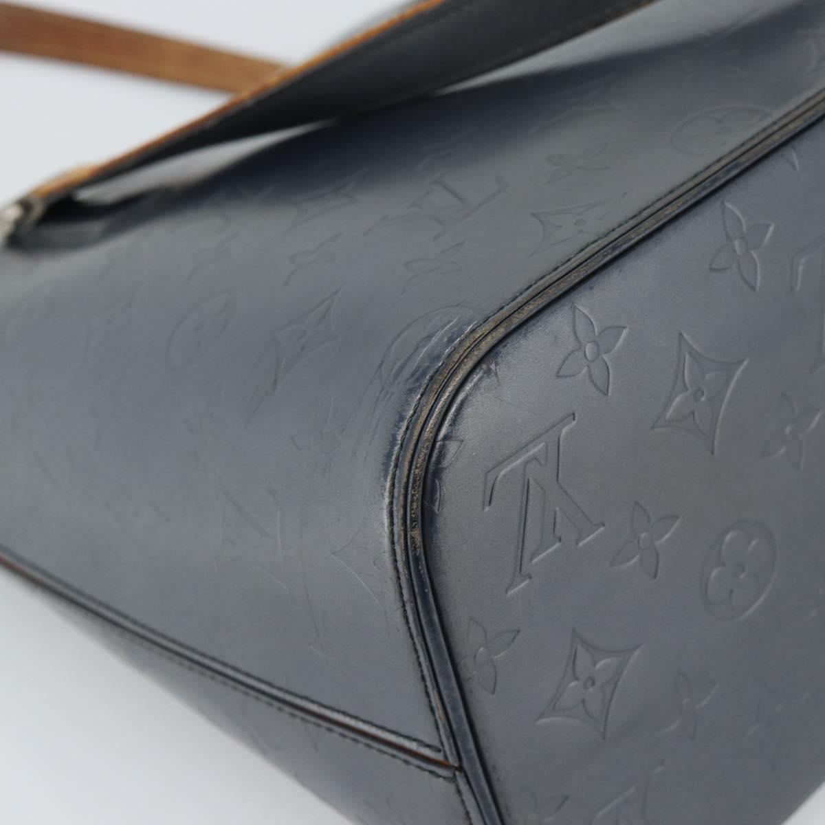 LOUIS VUITTON Monogram Mat Stockton Tote Bag Noir M55112 LV Auth BA13502