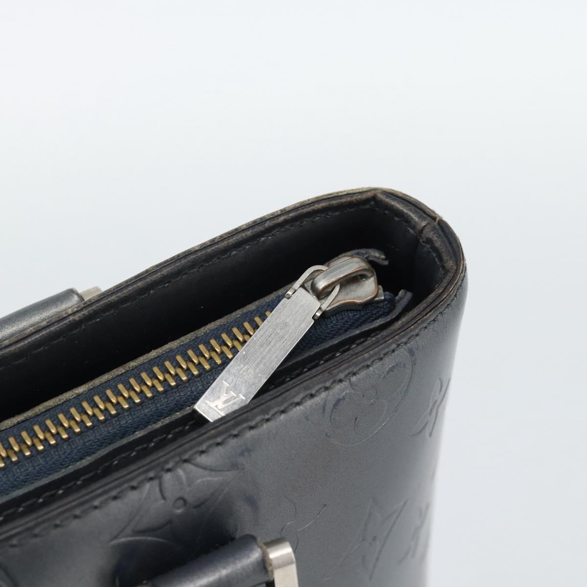 LOUIS VUITTON Monogram Mat Stockton Tote Bag Noir M55112 LV Auth BA13502