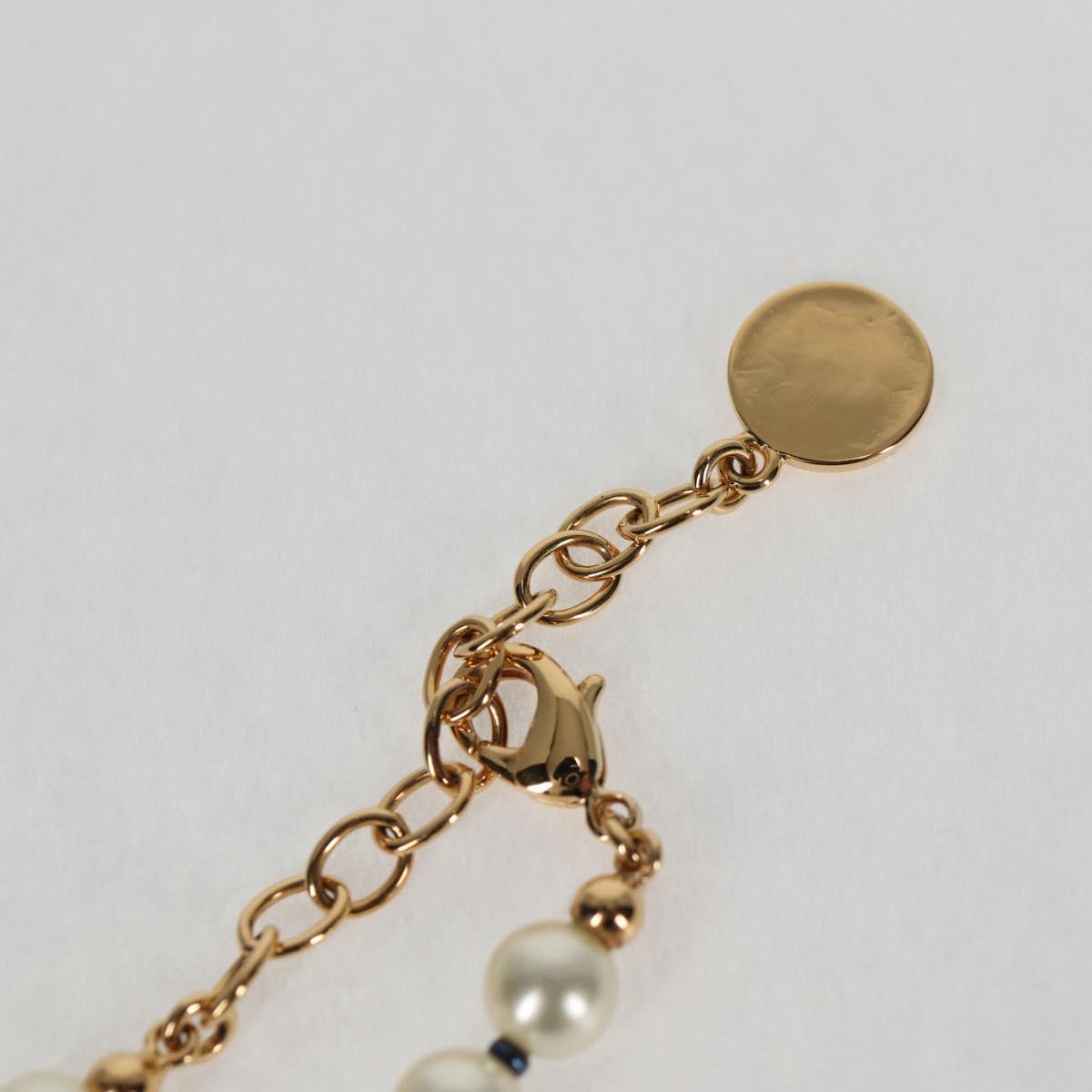 Christian Dior Necklace Pearl White Auth BA1350