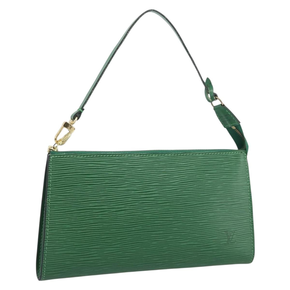 LOUIS VUITTON Epi Pochette Accessoires Accessory Pouch Green M52984 Auth BA13512