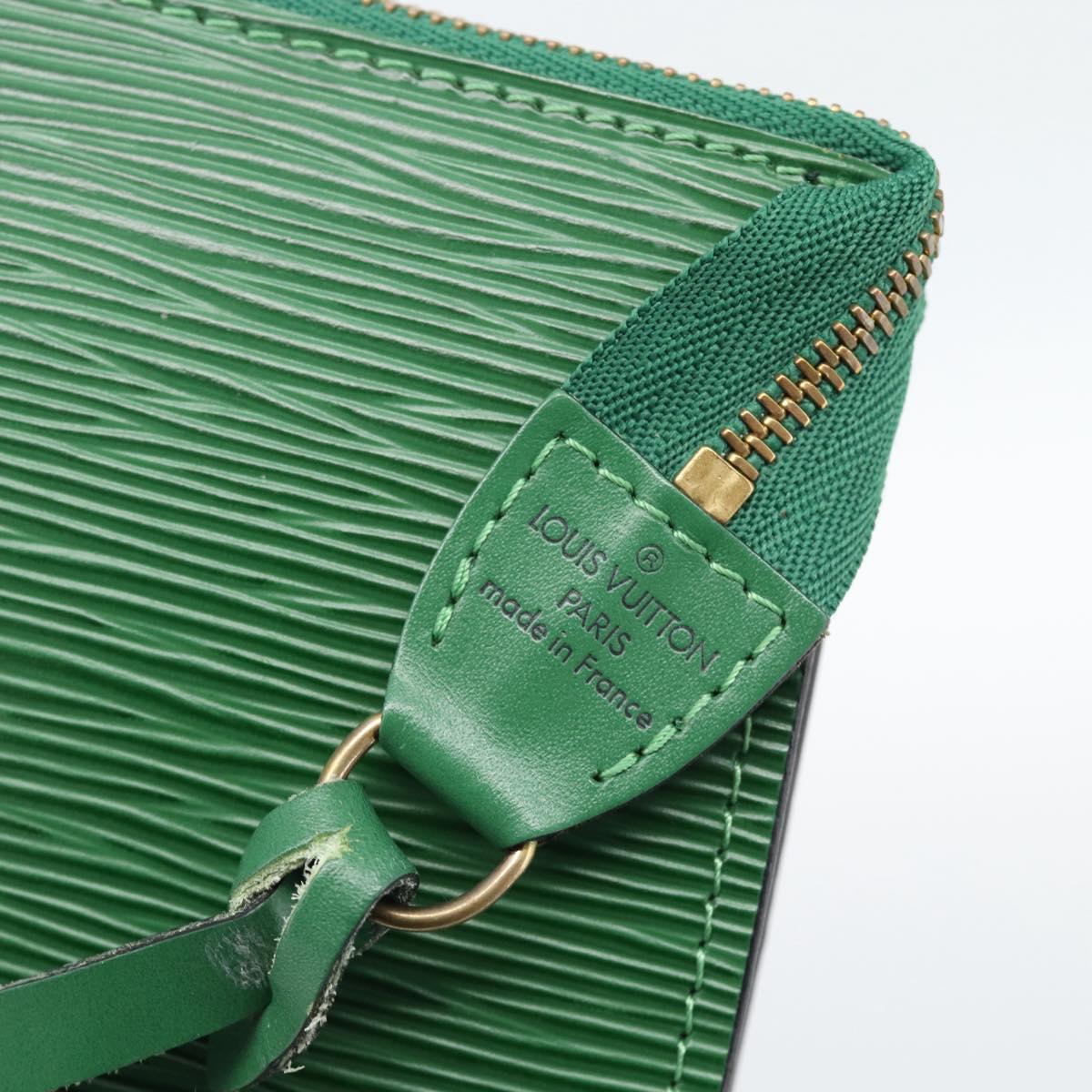 LOUIS VUITTON Epi Pochette Accessoires Accessory Pouch Green M52984 Auth BA13512