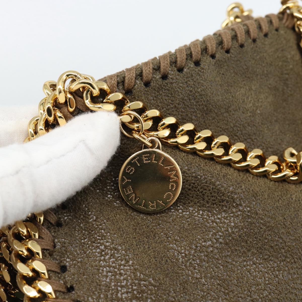 Stella MacCartney Chain Falabella Bag Suede 2way Brown Gold 512064 Auth BA13513V