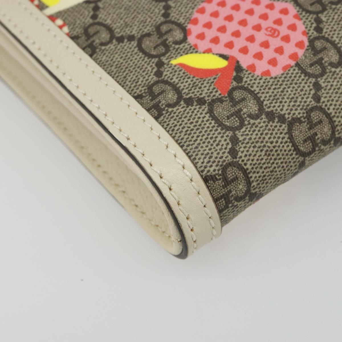 GUCCI GG Supreme Children's Bag PVC Leather Beige Gold 625782 Auth BA13514V