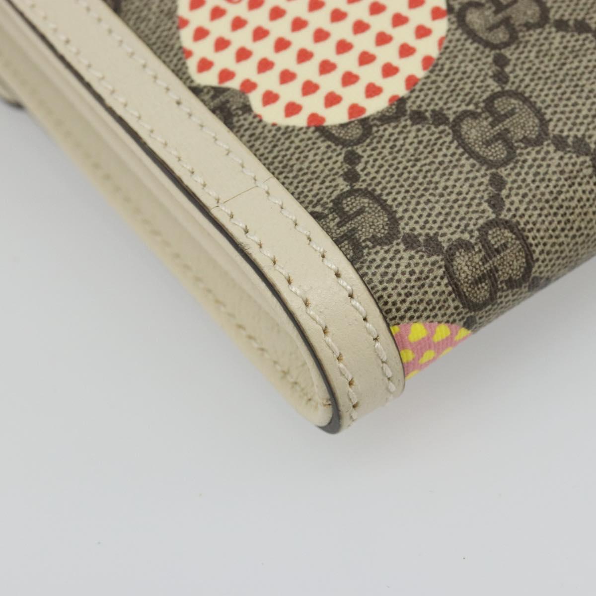 GUCCI GG Supreme Children's Bag PVC Leather Beige Gold 625782 Auth BA13514V