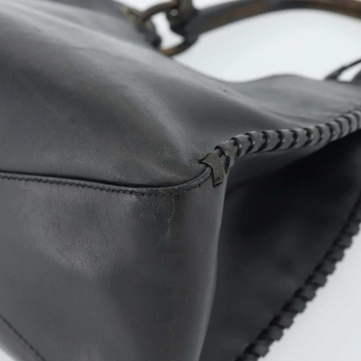 GUCCI Shoulder Bag Leather Black 106236 Auth BA13519
