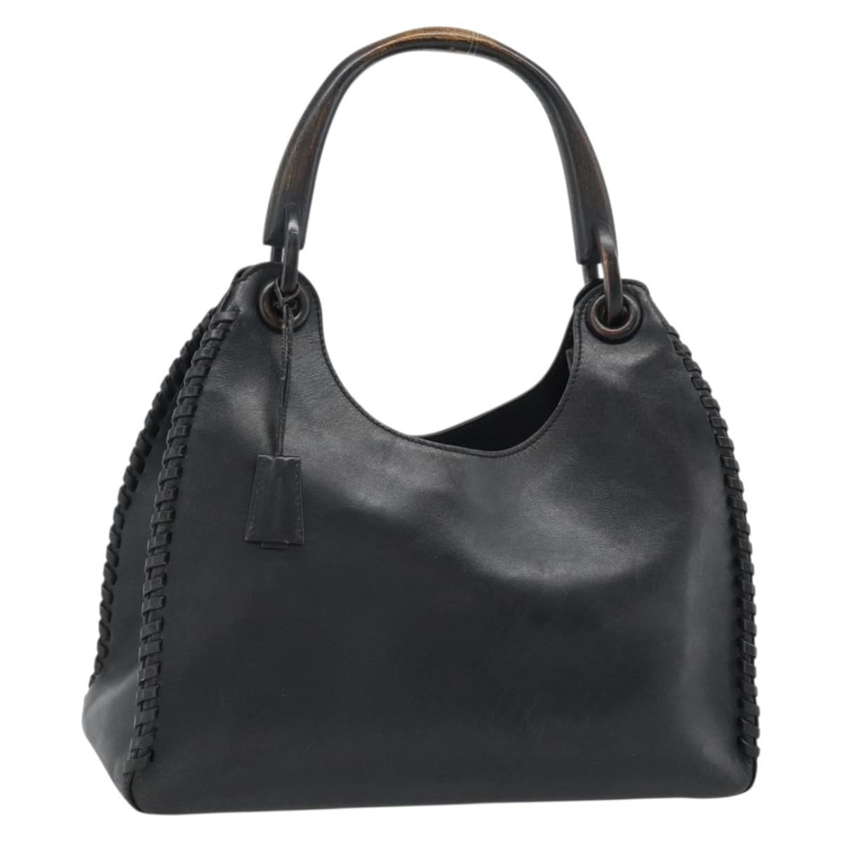 GUCCI Shoulder Bag Leather Black 106236 Auth BA13519