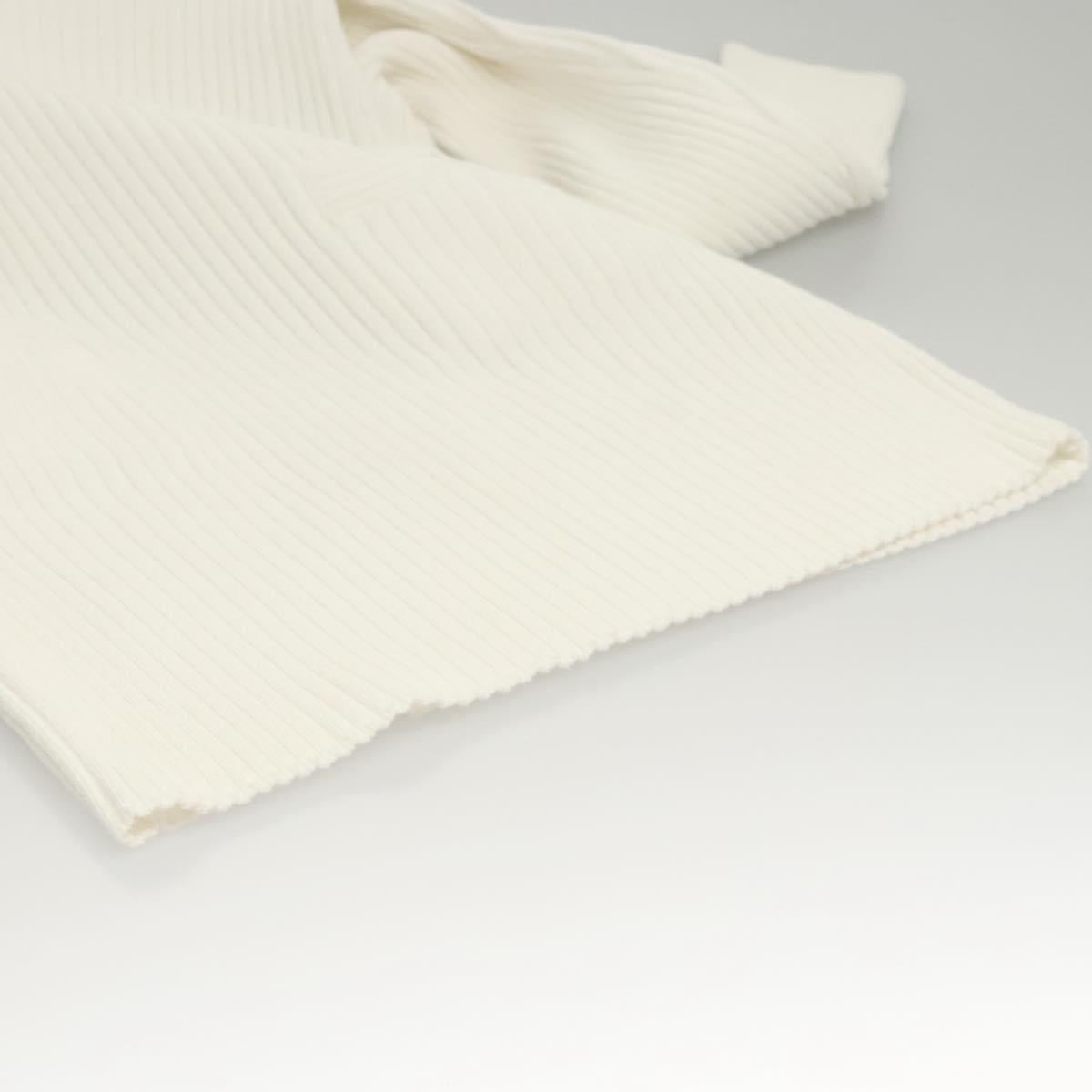 CHANEL One Piece Knitted Fabrics White CC Auth BA1351M