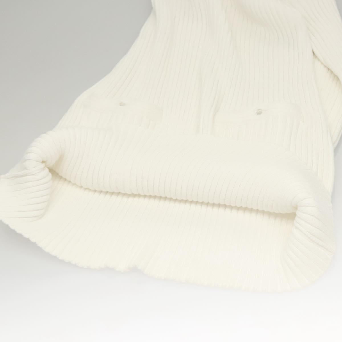 CHANEL One Piece Knitted Fabrics White CC Auth BA1351M