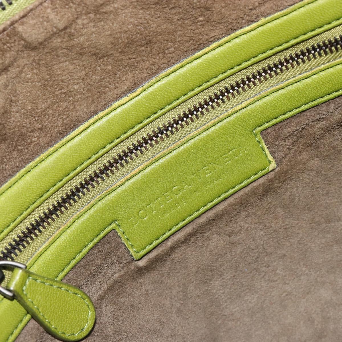 BOTTEGA VENETA INTRECCIATO Shoulder Bag Leather Green Auth BA13520V