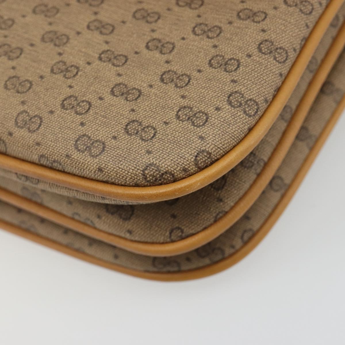 GUCCI Micro GG Supreme Shoulder Bag PVC Beige Gold 004 106 0024 Auth BA13521A