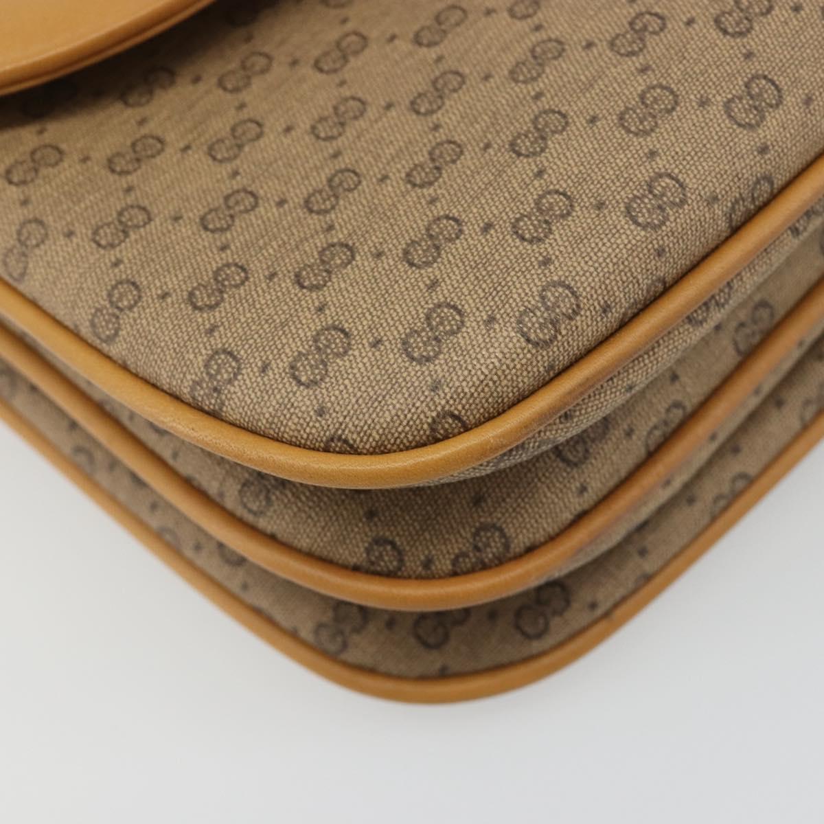 GUCCI Micro GG Supreme Shoulder Bag PVC Beige Gold 004 106 0024 Auth BA13521A