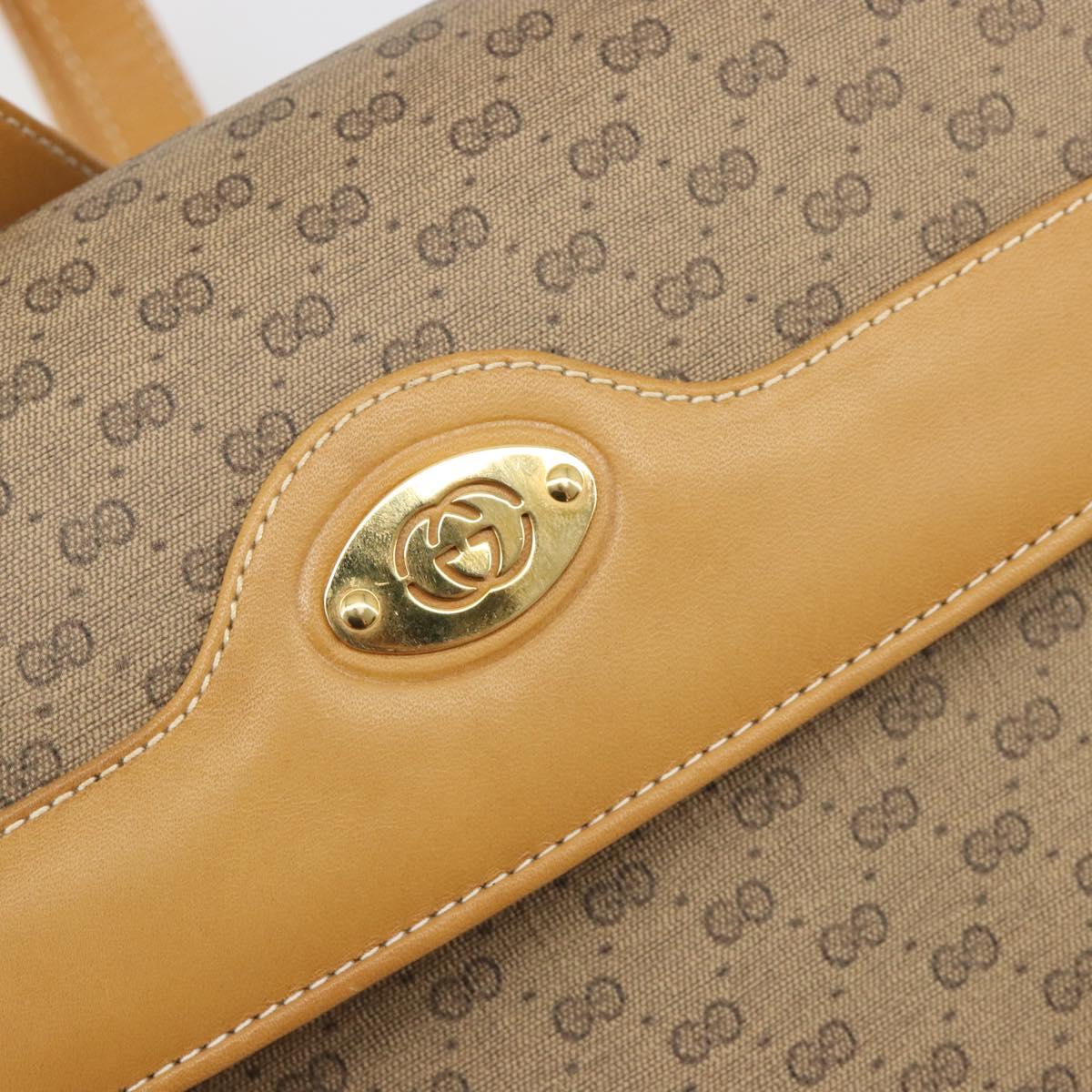 GUCCI Micro GG Supreme Shoulder Bag PVC Beige Gold 004 106 0024 Auth BA13521A