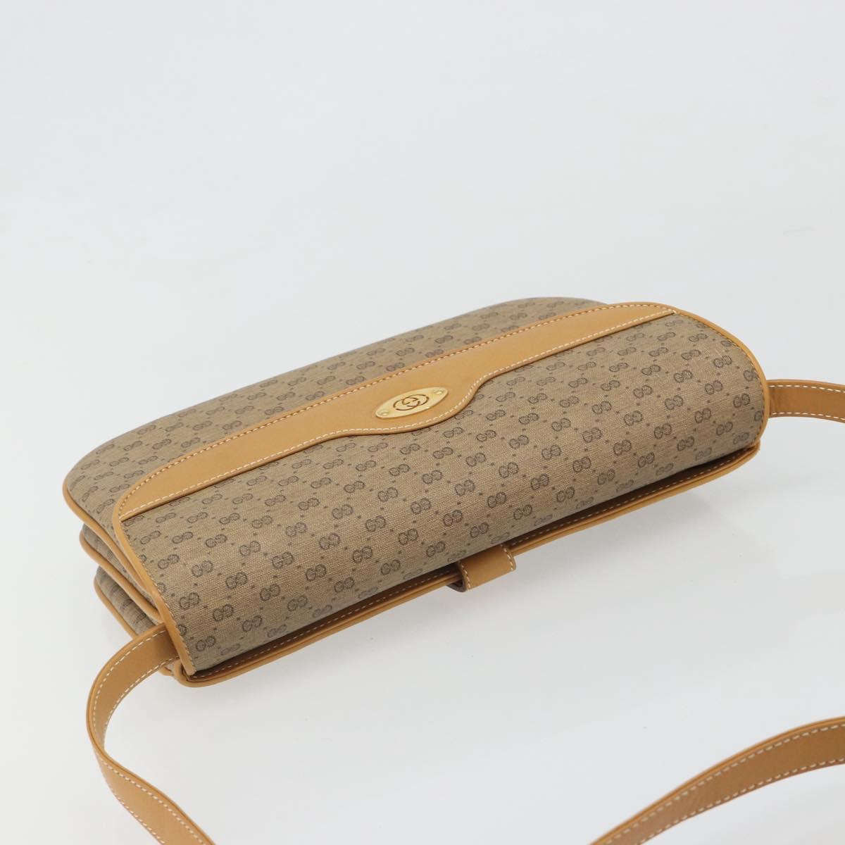 GUCCI Micro GG Supreme Shoulder Bag PVC Beige Gold 004 106 0024 Auth BA13521A