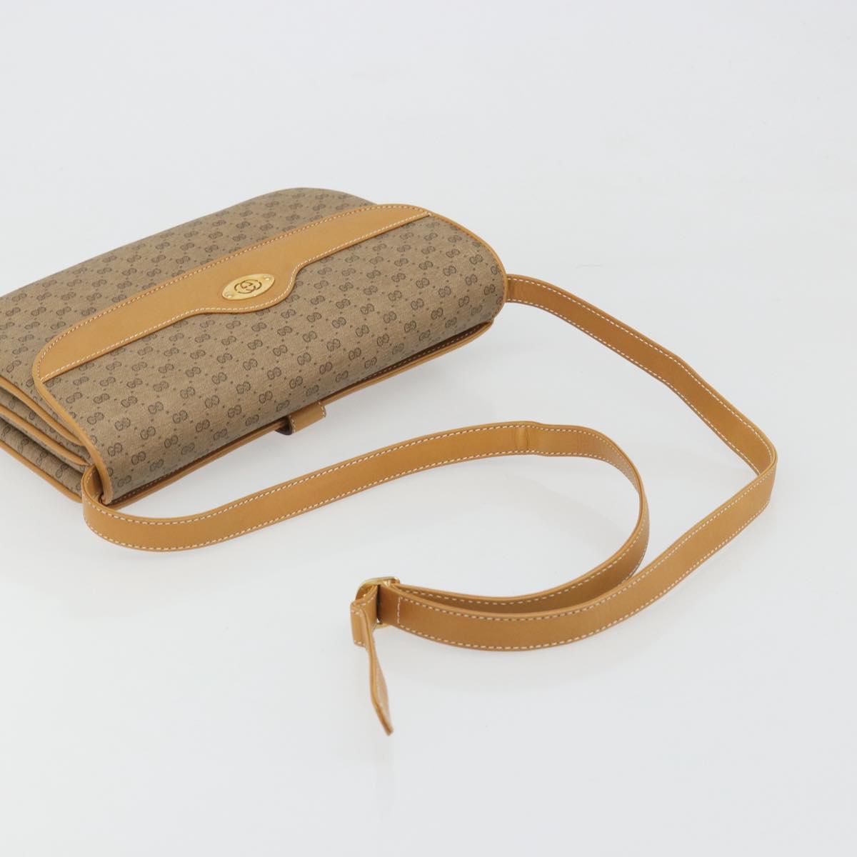 GUCCI Micro GG Supreme Shoulder Bag PVC Beige Gold 004 106 0024 Auth BA13521A