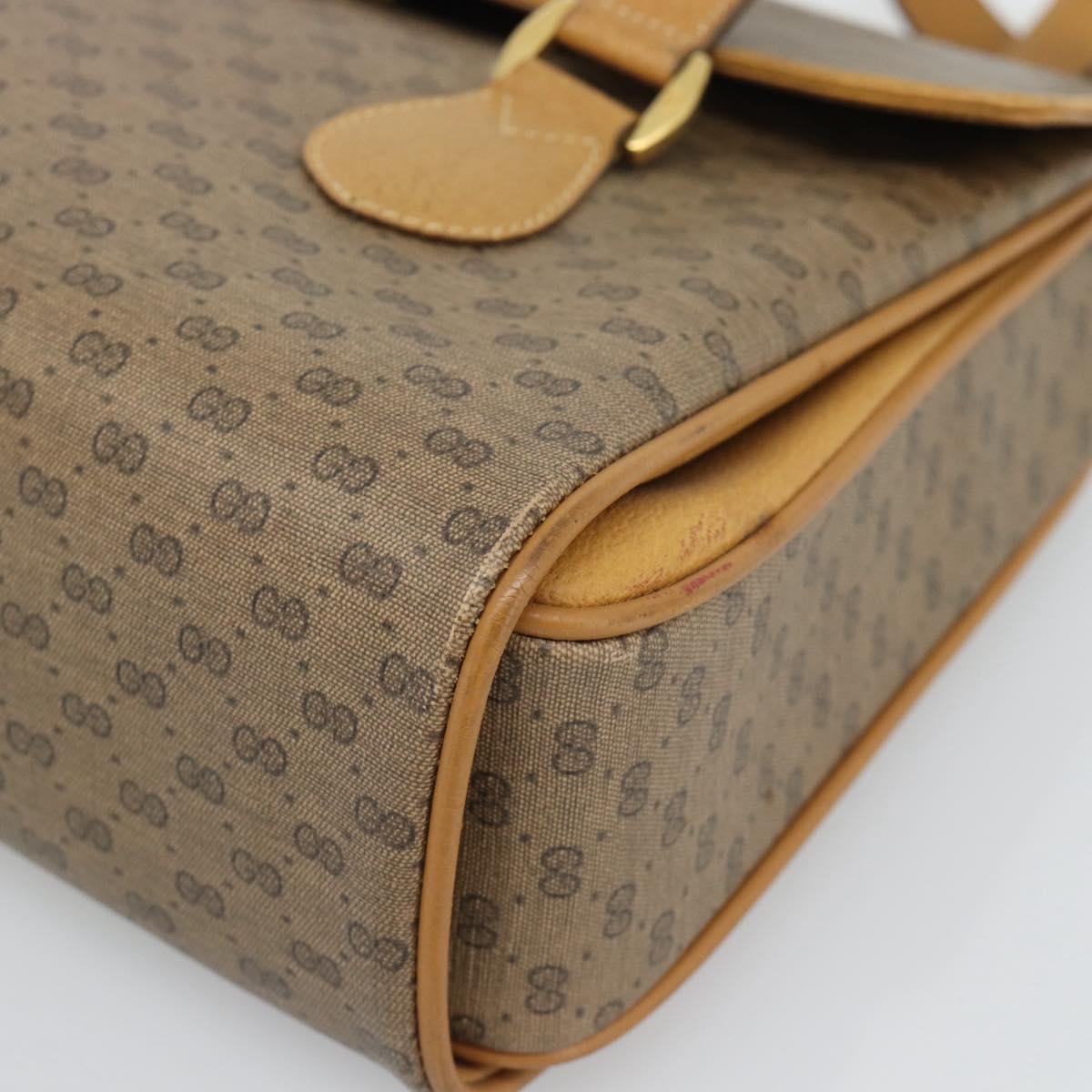 GUCCI Micro GG Supreme Tote Bag Beige Gold 116.02 080 Auth BA13527