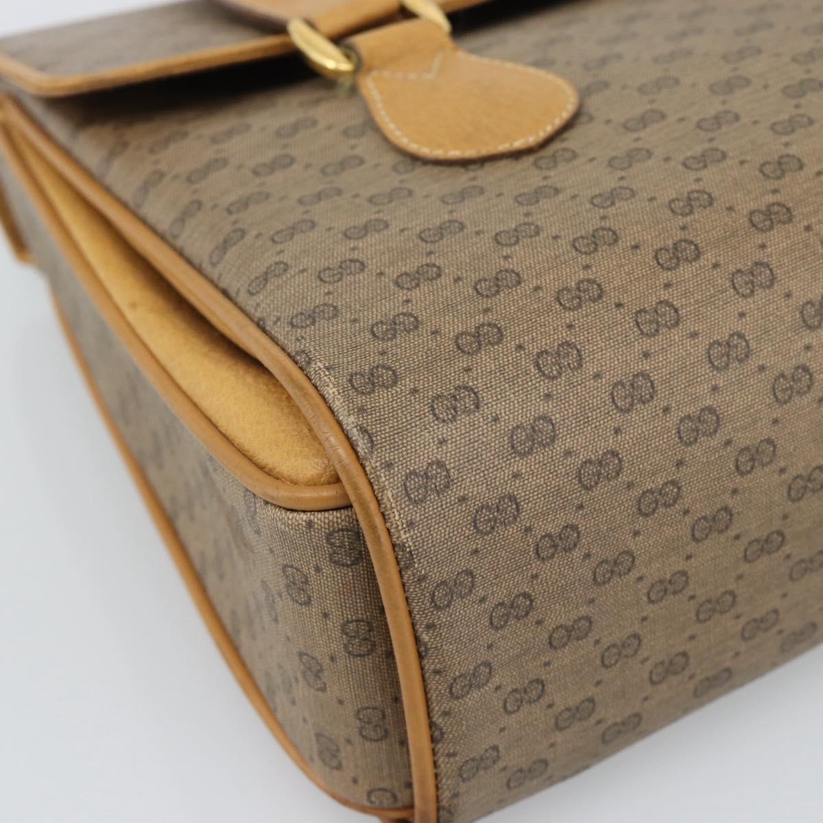 GUCCI Micro GG Supreme Tote Bag Beige Gold 116.02 080 Auth BA13527