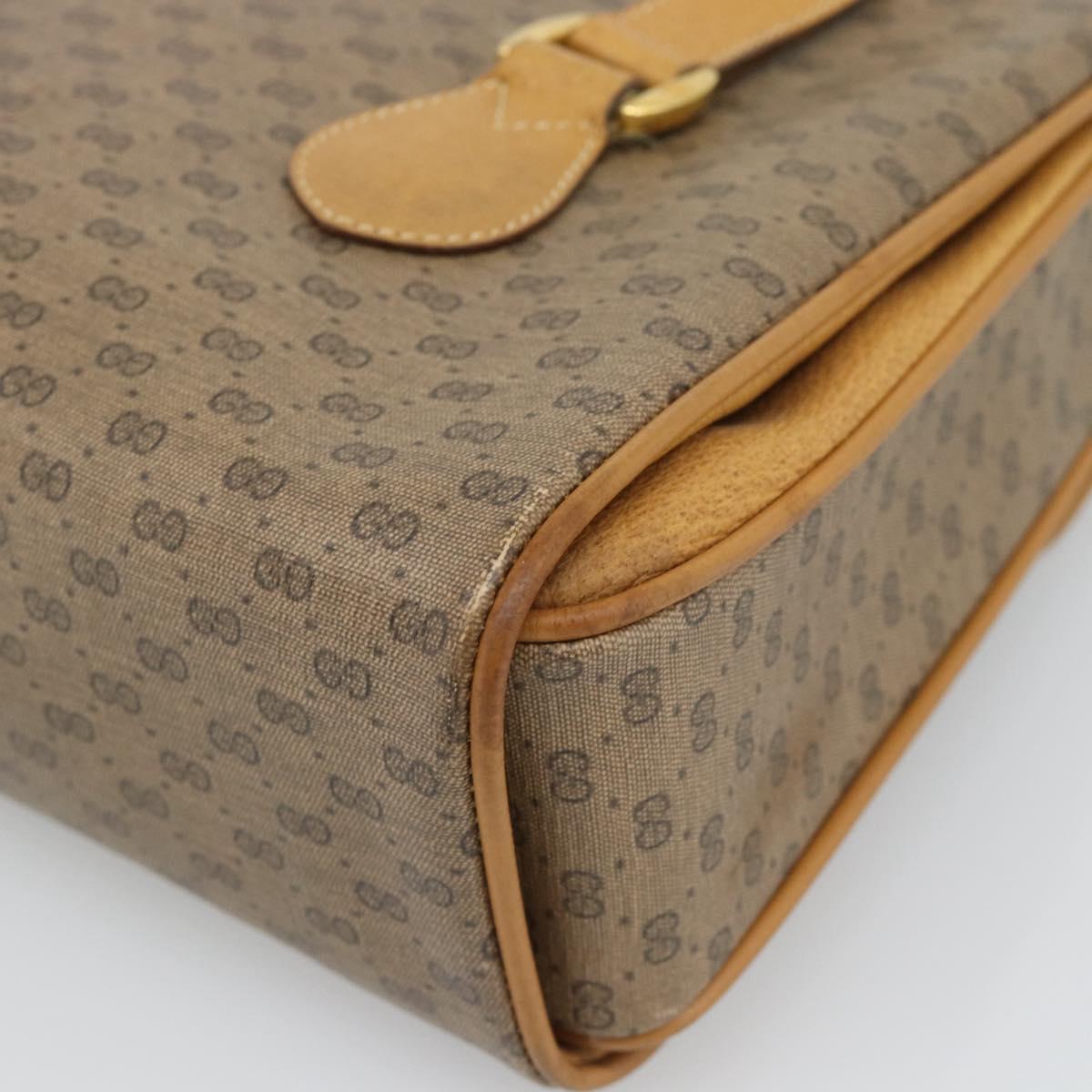 GUCCI Micro GG Supreme Tote Bag Beige Gold 116.02 080 Auth BA13527