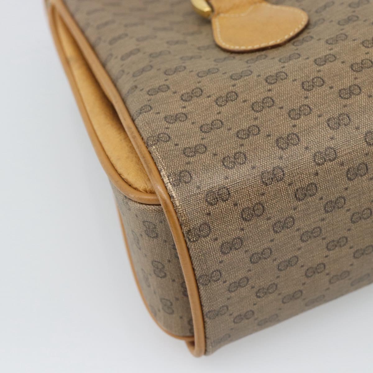 GUCCI Micro GG Supreme Tote Bag Beige Gold 116.02 080 Auth BA13527
